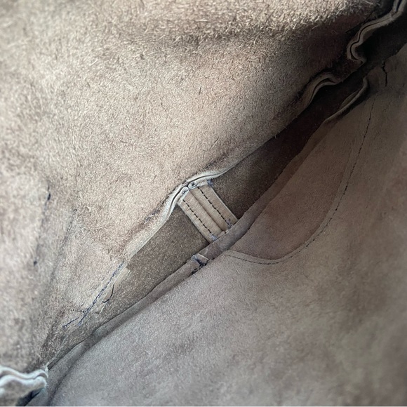 Leather Taupe Crossbody Hipster Bag - Picture 8 of 9